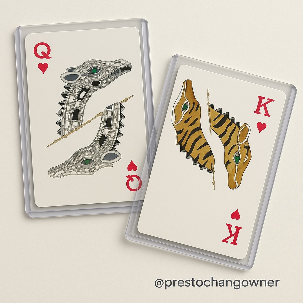 Cartier Playing Cards – Queen & King of Hearts –  Panthère Motifs